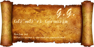 Gömöri Geraszim névjegykártya